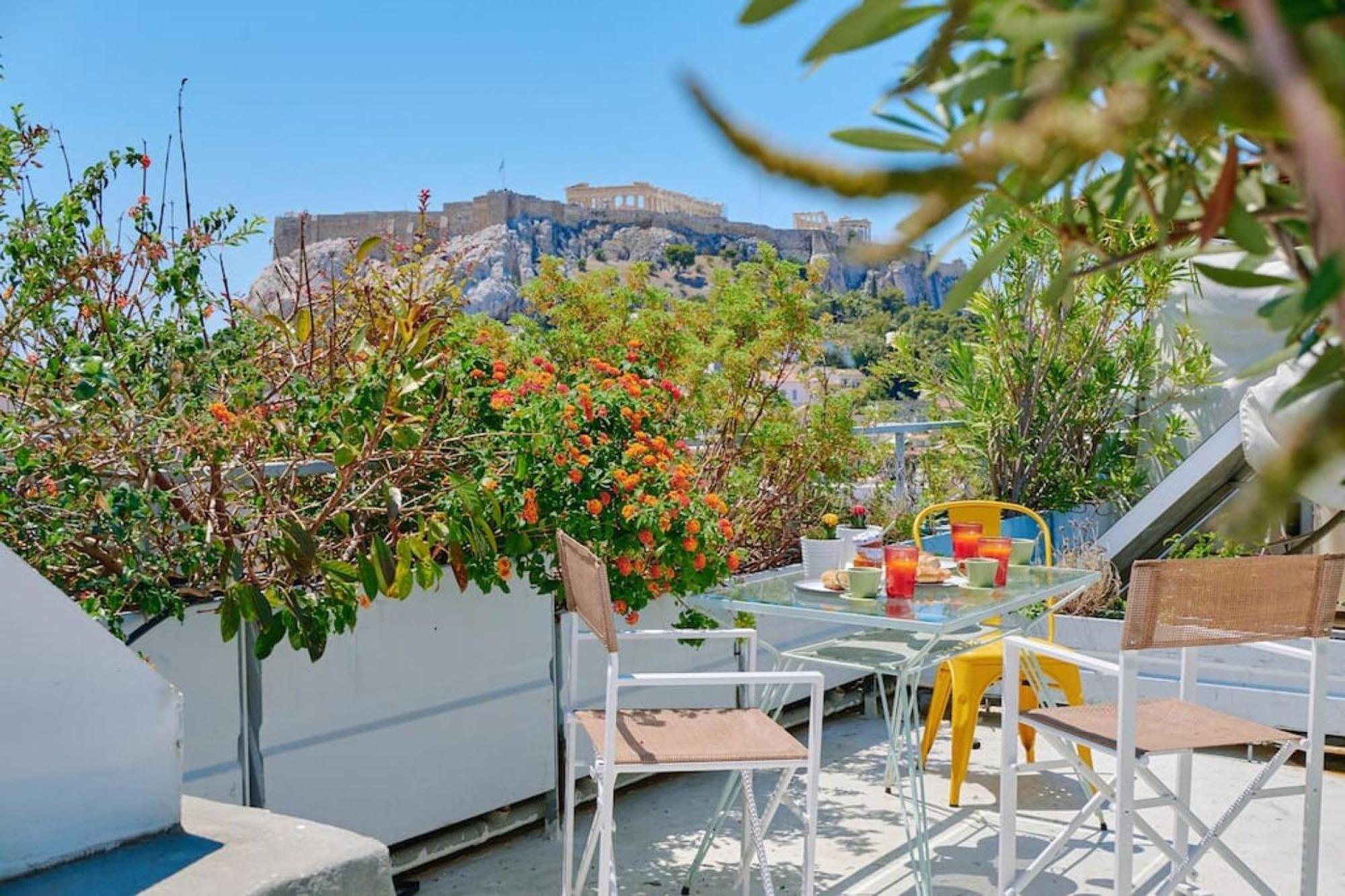 360 View In Roof Top Appartment With Patio Athens Exterior photo